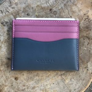 Coach leather card holder